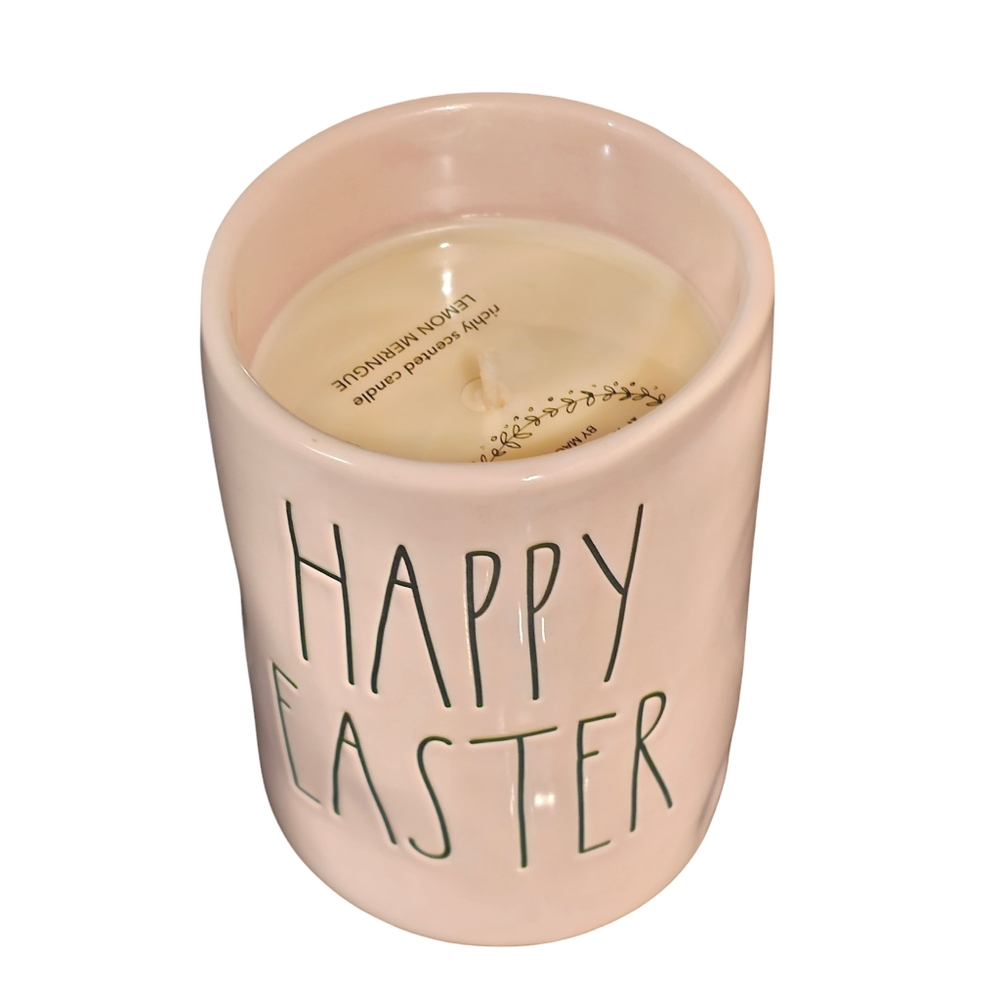 RAE DUNN Happy Easter Pink Peony Scented Candle11.4 oz.Pink Ceramic